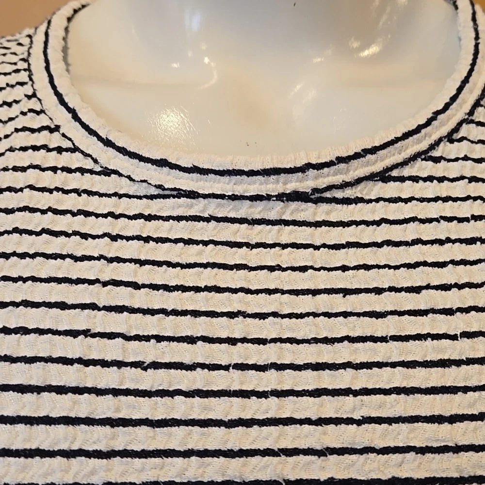 Loft Striped Puff Sleeve Top